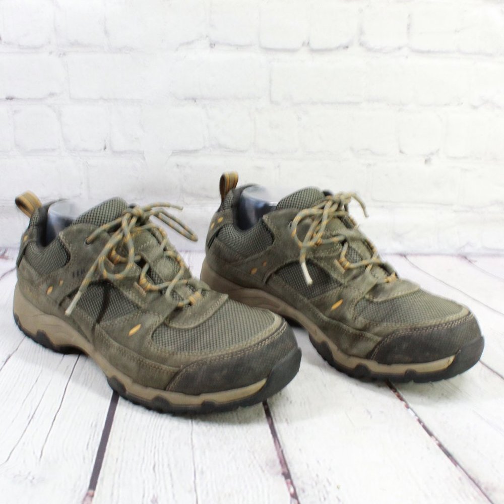 LL BEAN Men's Trail Model 4 Hiking Shoes Brown Canvas Low Top Waterproof 9.5 M - Picture 3 of 9